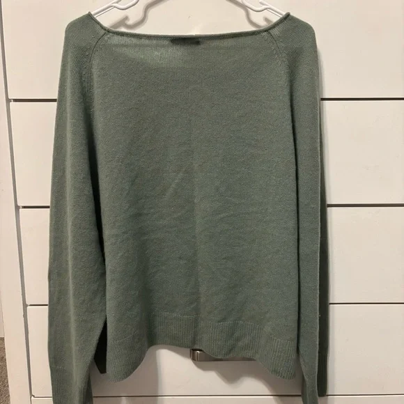 Quince Mongolian Cashmere Boatneck Sweater Seaspray Green - Picture 3 of 7